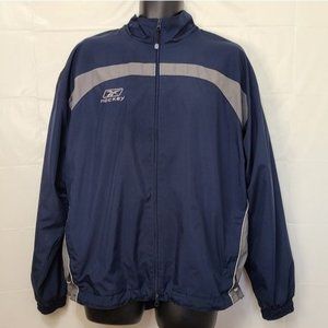 Reebok Navy and Gray Windbreaker Jacket